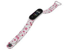 Řemínek Mi-Band na Xiaomi Mi Band 3/4 - motiv Sakura, bílý 

 obrázek produktu 3 z 3