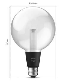 Chytrá žárovka Philips G125, 6,8W, E27, White a Color Ambiance 

 obrázek produktu 3 z 4