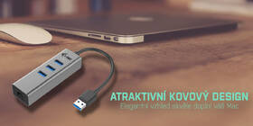 USB Hub i-tec USB 3.0 / 3x USB 3.0 + LAN šedý

 obrázek produktu 5 z 5