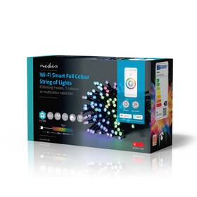 Vánoční osvětlení Nedis SmartLife LED, Wi-Fi, RGB, 168 LED, 20 m, Android / IOS 

 obrázek produktu 7 z 7