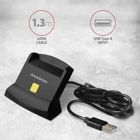 Čtečka eObčanek Axagon USB-A StandReader 4-slot + SD/microSD/SIM,1.3 m černá

 obrázek produktu 5 z 6