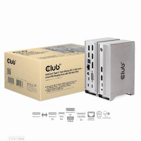 Dokovací stanice Club3D USB-C, Triple Display DP 1.4, PD Charging Dock 120 W šedá

 obrázek produktu 2 z 6