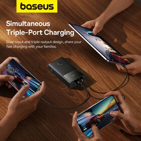 Powerbanka Baseus Star-Lord 10000mAh 30W 2xUSB/2xUSB-C černá barva
