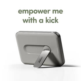 Powerbanka PanzerGlass empower Qi2 5000 mAh, MagSafe, KickStand šedá

 obrázek produktu 5 z 9