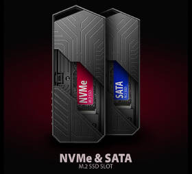 Externí rámeček Axagon GAME box, USB-C 10Gbps - NVMe & SATA SSD  M.2 černý

 obrázek produktu 4 z 9