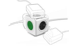 Rozbočovací zásuvka Powercube Switch, 4x zásuvka šedá/bílá/zelená

 obrázek produktu 1 z 4