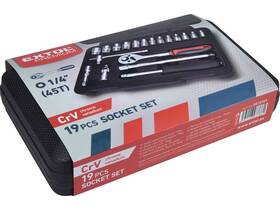 Sada gola klíčů Extol Premium 1/4" 8818309 (19 ks) 
