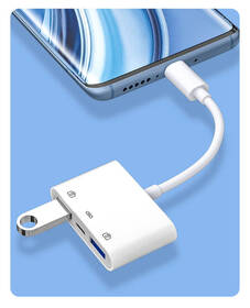 Redukce COTECi 3v1 USB-C/USB-C, 2x USB bílá

 obrázek produktu 5 z 6