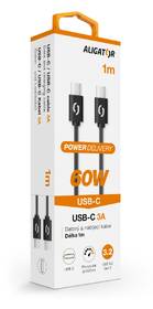 Kabel Aligator Power 60W, USB-C/USB-C, 3A, 1m černý

 obrázek produktu 1 z 3
