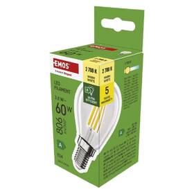 Žárovka LED EMOS Filament Mini Globe, 3,8W, E14, teplá bílá 

 obrázek produktu 2 z 3
