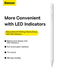 Stylus Baseus Smooth Writing 2 s LED indikátory stavu baterie bílý

 obrázek produktu 8 z 16