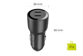 Adaptér do auta Mobile Origin 60W 2xUSB-C černý

 obrázek produktu 8 z 10