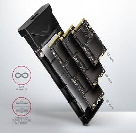 Externí rámeček Axagon Silver Arrow box, USB-C 10 Gbps - M.2 NVMe SSD stříbrný

 obrázek produktu 8 z 9