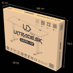 Herní stůl ULTRADESK LEVEL V2 WHITE, 140×68cm, 72-117cm, XXL mouse pad bílý

 obrázek produktu 14 z 14