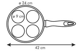 Pánev na volská oka Tescoma 24 cm, 4 oka 

 obrázek produktu 1 z 1