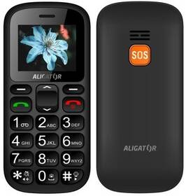 Mobilní telefon Aligator A321 Senior Dual SIM černá barva
