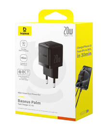 Nabíječka do sítě Baseus Palm 20W USB-C PD QC 3.0 černá

 obrázek produktu 12 z 13