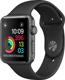 Chytré hodinky Apple 42mm pouzdro z vesmírně šedého hliníku – černý sportovní řemínek 

 obrázek produktu 2 z 10