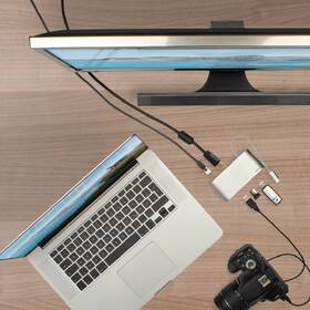 USB Hub Hama Multiport, 8 připojení, 3x USB-A, 2x USB-C, VGA, HDMI, LAN 

 obrázek produktu 4 z 4