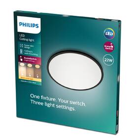Stropní svítidlo Philips CL550, Superslim, 22W, IP20, teplá bílá černé

 obrázek produktu 2 z 2