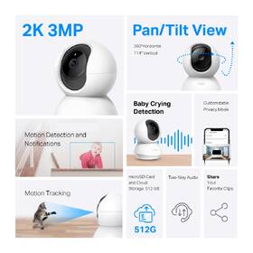 IP kamera TP-Link Tapo TC71 bílá barva
