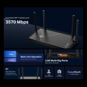 Router TP-Link Archer BE230 černá barva
