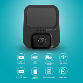 Autokamera LAMAX F10 GPS 4K černá barva
