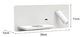 Bodové svítidlo IMMAX LED Be PREPARE 4v1 s Qi nabíjením, USB, varianta levá bílé

 obrázek produktu 2 z 9