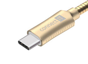 Kabel Connect IT Wirez Steel Knight USB/USB-C, ocelový, opletený, 1m zlatý

 obrázek produktu 1 z 3
