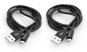 Kabel Verbatim USB/micro USB, 1m + 1m černý

 obrázek produktu 1 z 2