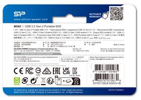 USB Flash Silicon Power MS60 1TB USB 3.2 Gen 2 modrá barva
