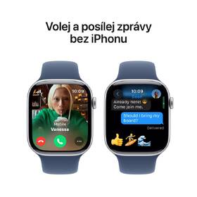 Chytré hodinky Apple GPS + Cellular 46mm pouzdro ze stříbrného hliníku - denimový sportovní řemínek - M/L 

 obrázek produktu 6 z 8