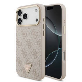 Kryt na mobil Guess PU Leather 4G Triangle Logo Gold Frame MagSafe na Apple iPhone 17 Pro Max růžový

 obrázek produktu 1 z 7