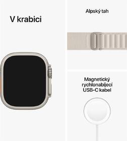 Chytré hodinky Apple GPS + Cellular, 49mm pouzdro z titanu - hvězdně bílý alpský tah - S 

 obrázek produktu 7 z 7