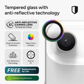 Ochranné sklo čočky fotoaparátu ZAGG InvisibleShield Premium GL (CameraRing) na Apple iPhone Air - duhové 

 obrázek produktu 5 z 11