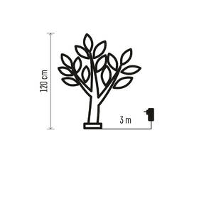 LED dekorace EMOS 72 NANO LED svítící stromek, 120 cm, venkovní i vnitřní, studená bílá 

 obrázek produktu 4 z 5