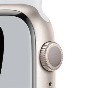 Chytré hodinky Apple GPS, 45mm pouzdro z hvězdně bílého hliníku - platinový / černý sportovní řemínek 

 obrázek produktu 1 z 2