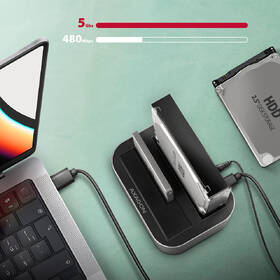 Dokovací stanice Axagon SuperSpeed USB DUAL 2.5"/3.5" HDD/SSD dock šedá

 obrázek produktu 4 z 5