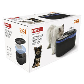 Chytrá fontánka EMOS Pet Care, 2,6 l černá

 obrázek produktu 17 z 18