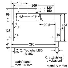 Odsavač par Siemens LI63LA526 stříbrná barva
