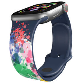 Řemínek Mi-Band na Apple Watch 42/44/45/49 mm - motiv Jelen v abstrakci , modrý 

 obrázek produktu 2 z 3