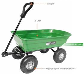 Vozík zahradní Güde GGW 250 zelený

 obrázek produktu 4 z 4