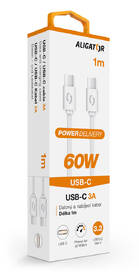 Kabel Aligator Power 60W, USB-C/USB-C, 3A, 1m bílý

 obrázek produktu 1 z 3