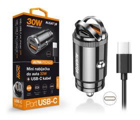 Adaptér do auta Aligator CHPD0007, PD 30W, 1xUSB, 1xUSB-C + kabel USB-C černý

 obrázek produktu 3 z 7