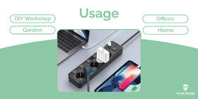 Kabel prodlužovací Viking 5× zásuvka, 1× USB, 2× USB-C, 1,5m černý

 obrázek produktu 3 z 5