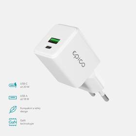 Nabíječka do sítě Epico UltraBoost GaN 20W 1x USB-A/1x USB-C bílá

 obrázek produktu 6 z 6