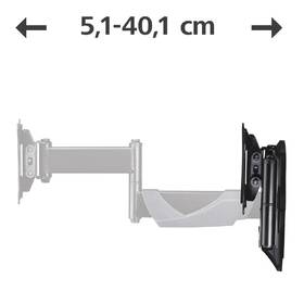 Držák TV Hama 220825, nástěnný, polohovatelný, pro úhlopříčky 10" až 26", max. nosnost 25 kg černý

 obrázek produktu 5 z 5