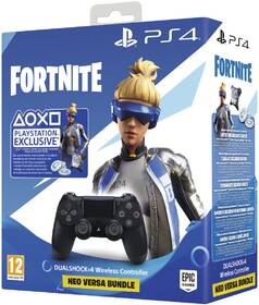 Ovladač Sony Dual Shock 4 pro PS4 v2 - černý + Fortnite balíček 
