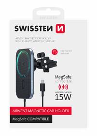 Držák na mobil Swissten MagSafe do ventilace s bezdrátovou nabíječkou 15 W černý

 obrázek produktu 5 z 5