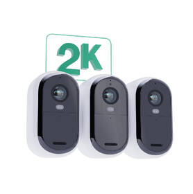 IP kamera Arlo Essential Gen.2 Bundle 2K Outdoor Security, 3 ks + 3 ks solární panel bílá barva
